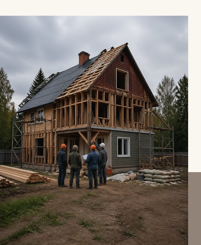 Реконструкция дачного дома в Коркине под ключ с проектом