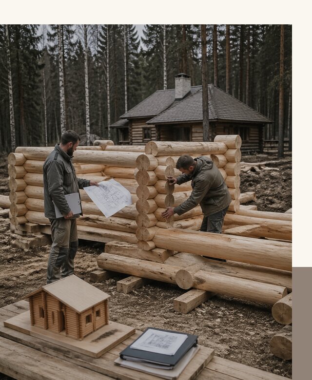 Проектирование и строительство домов из бревна в Коркине